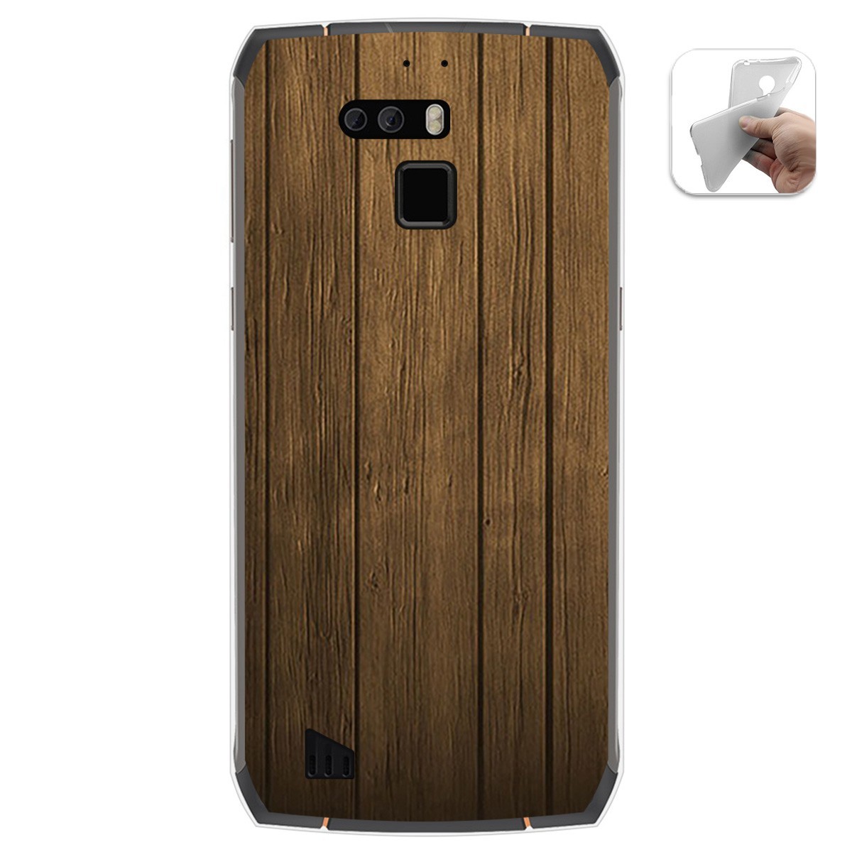 Funda Gel Tpu para Cubot King Kong 3 diseño Madera Dibujos