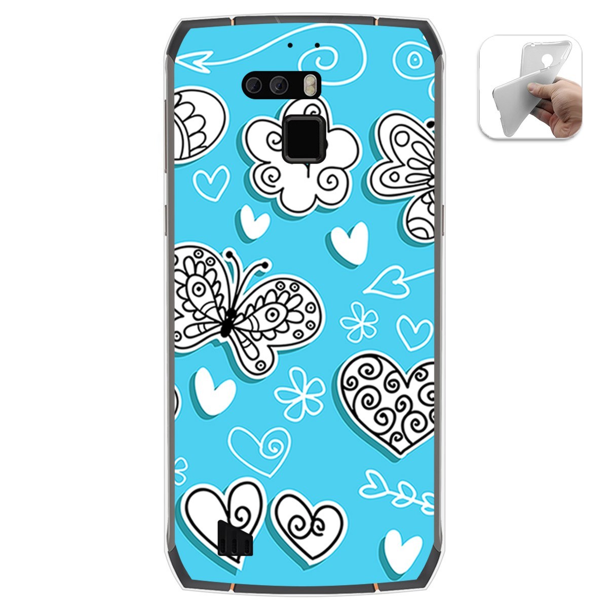 Funda Gel Tpu para Cubot King Kong 3 diseño Mariposas Dibujos