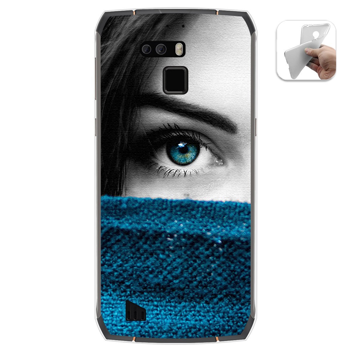 Funda Gel Tpu para Cubot King Kong 3 diseño Ojo Dibujos