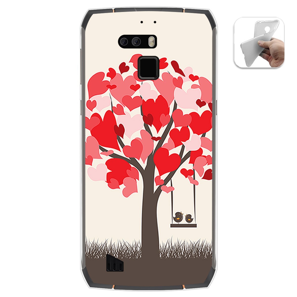 Funda Gel Tpu para Cubot King Kong 3 diseño Pajaritos Dibujos