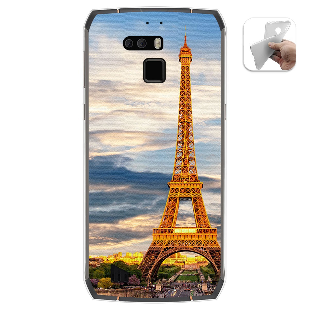 Funda Gel Tpu para Cubot King Kong 3 diseño Paris Dibujos