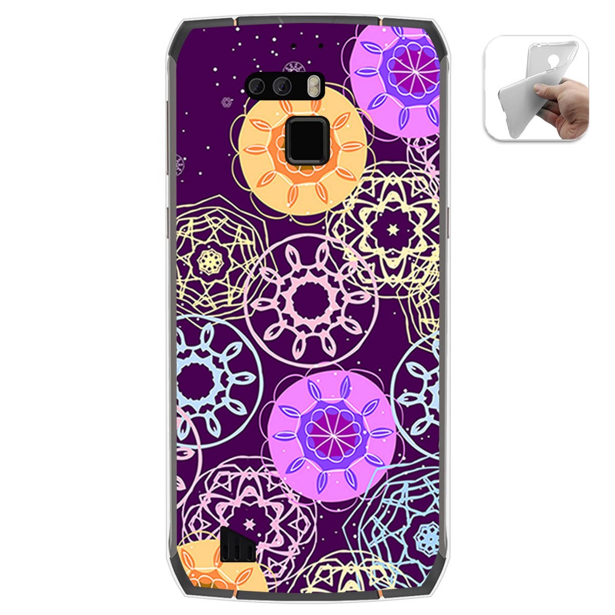Funda Gel Tpu para Cubot King Kong 3 diseño Radial Dibujos