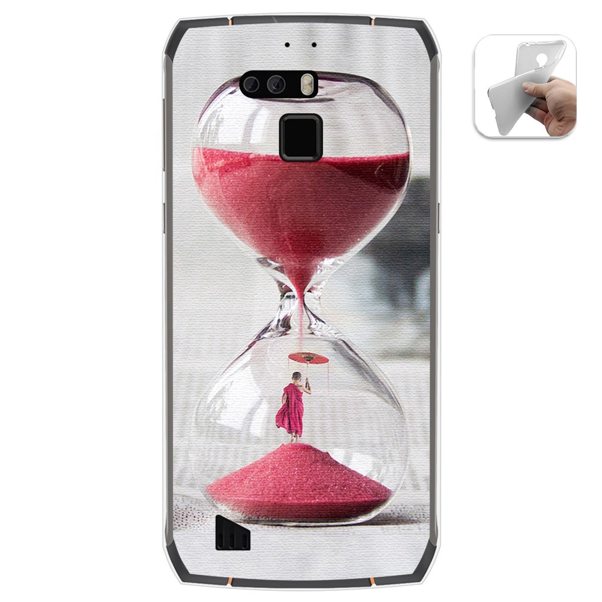 Funda Gel Tpu para Cubot King Kong 3 diseño Reloj Dibujos