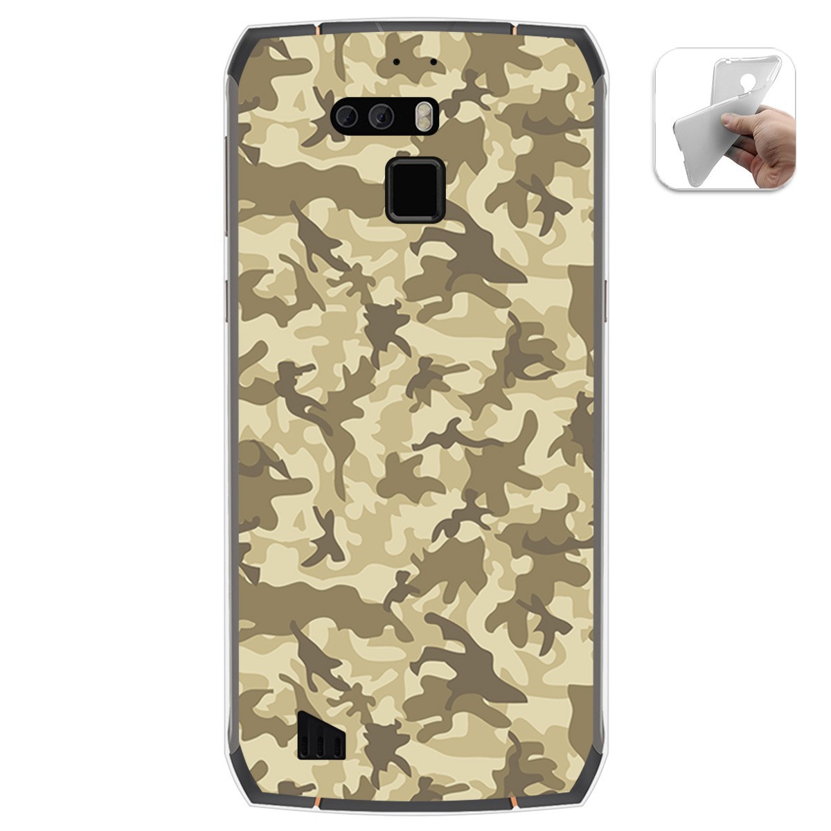 Funda Gel Tpu para Cubot King Kong 3 diseño Sand Camuflaje Dibujos