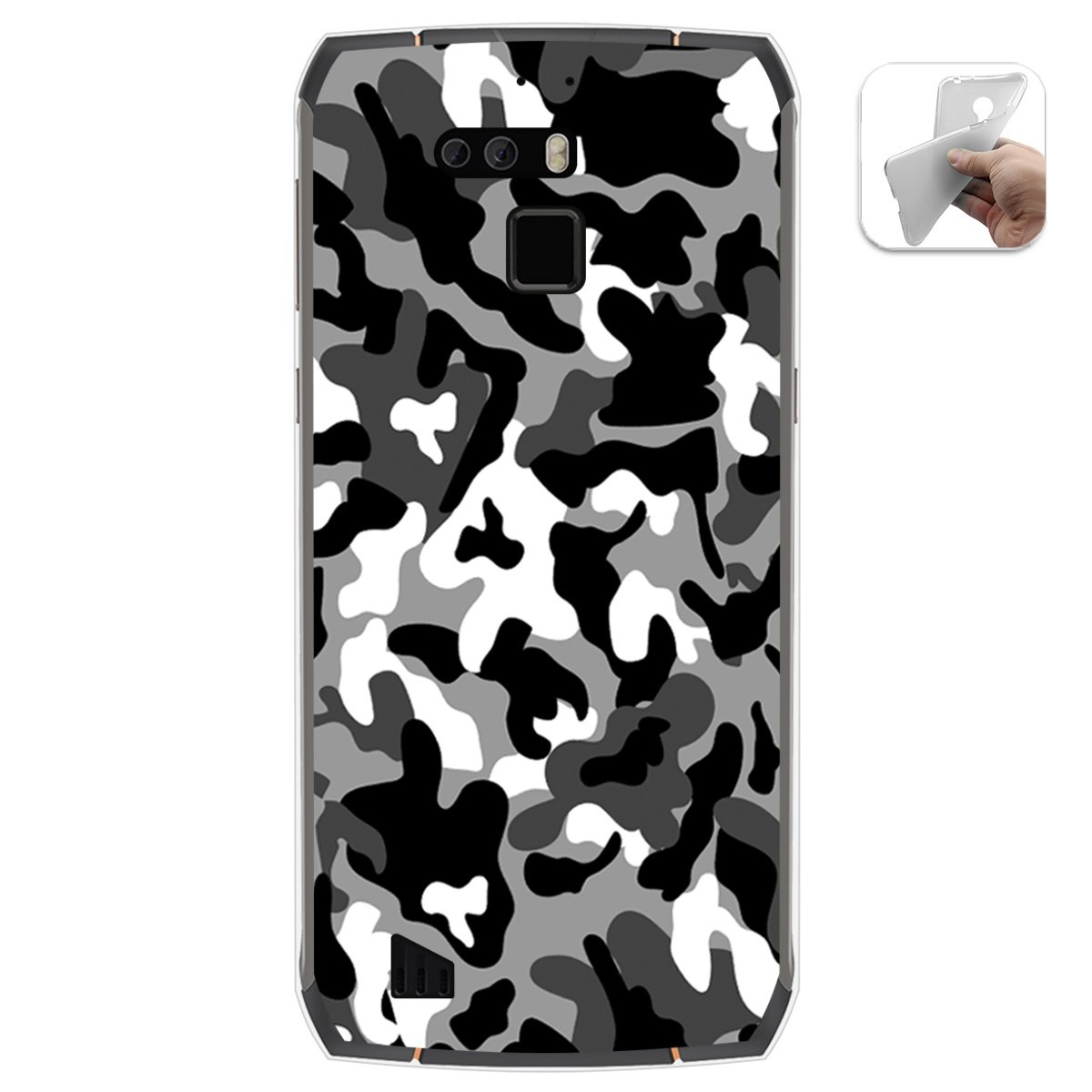 Funda Gel Tpu para Cubot King Kong 3 diseño Snow Camuflaje Dibujos