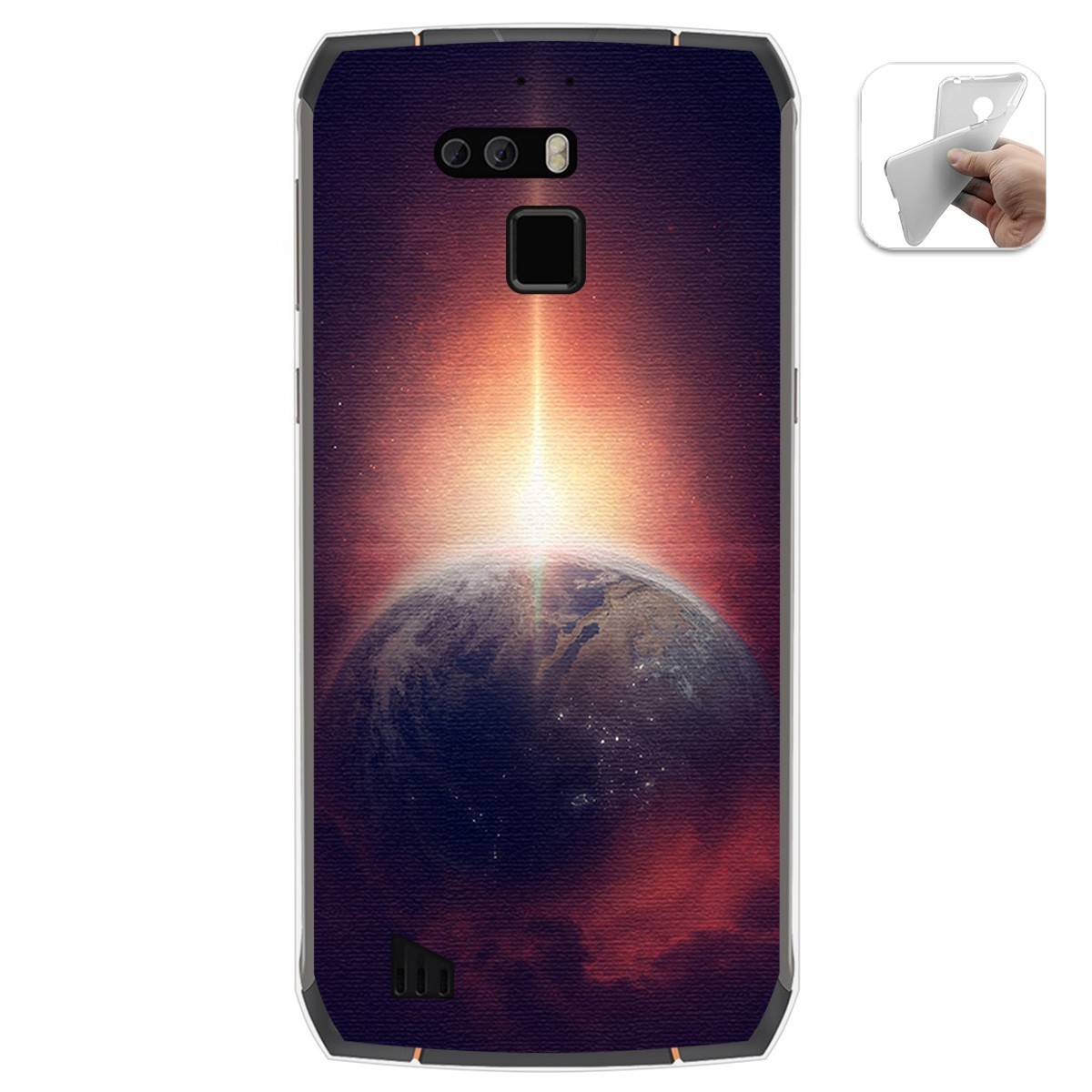 Funda Gel Tpu para Cubot King Kong 3 diseño Tierra Dibujos
