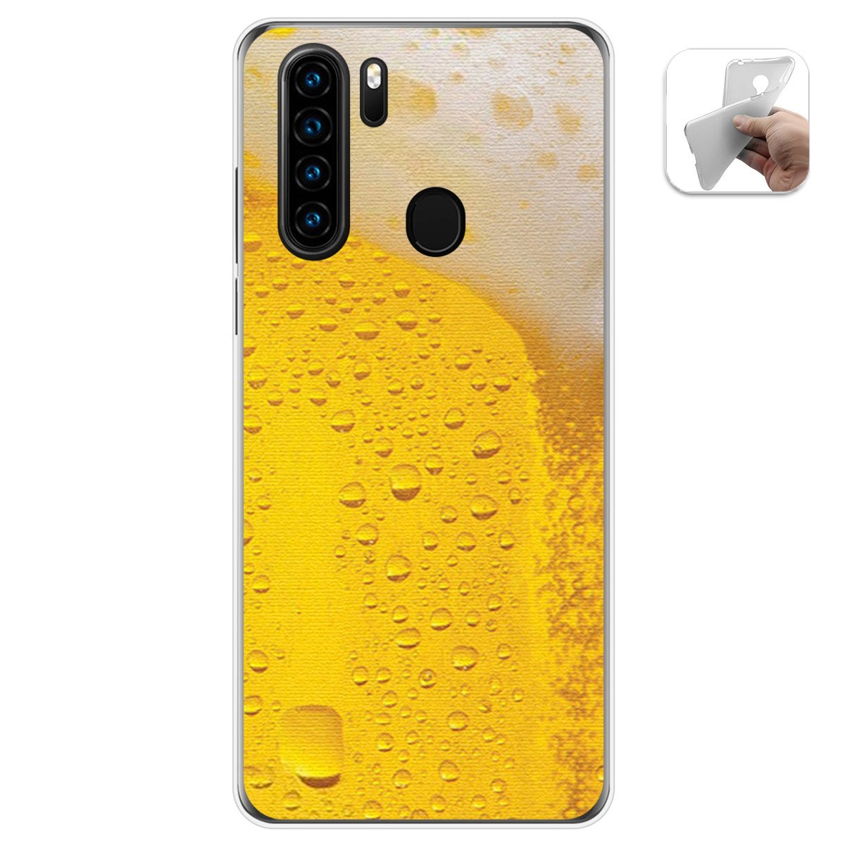Funda Gel Tpu para Blackview A80 Pro diseño Cerveza Dibujos