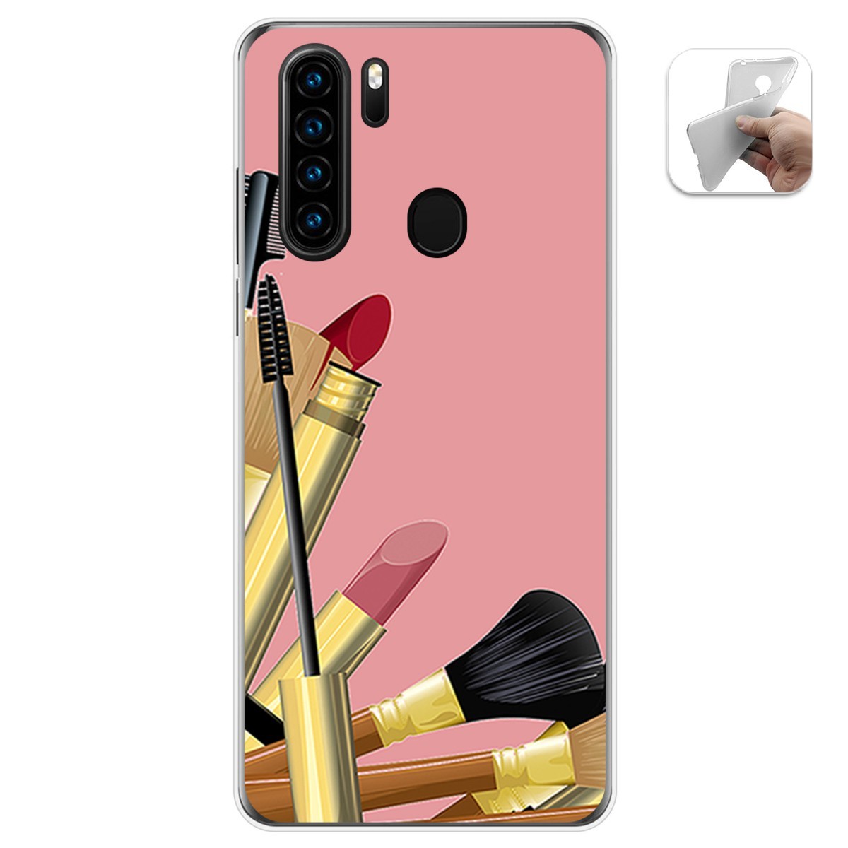 Funda Gel Tpu para Blackview A80 Pro diseño Brochas Dibujos