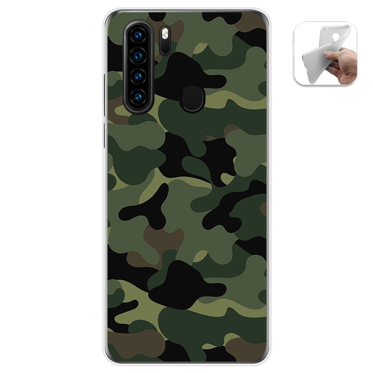 Funda Gel Tpu para Blackview A80 Pro diseño Camuflaje Dibujos