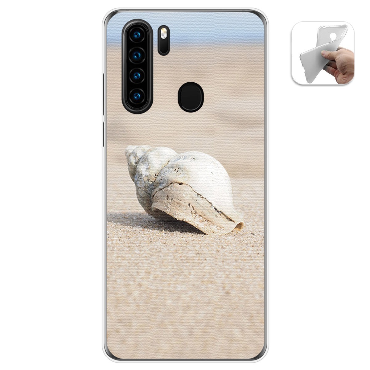 Funda Gel Tpu para Blackview A80 Pro diseño Concha Dibujos