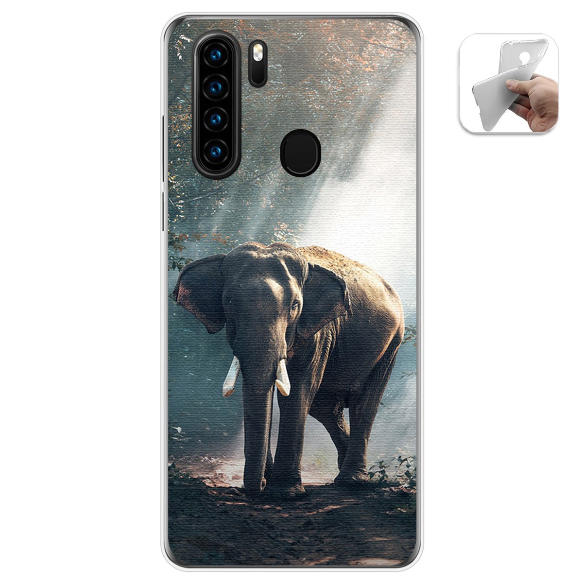 Funda Gel Tpu para Blackview A80 Pro diseño Elefante Dibujos
