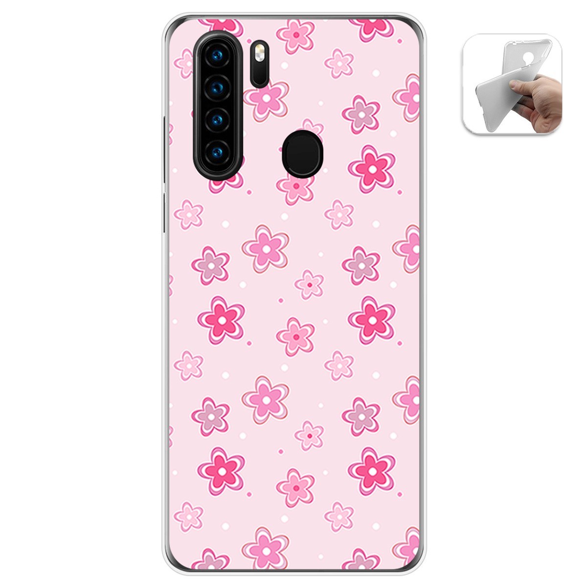 Funda Gel Tpu para Blackview A80 Pro diseño Flores Dibujos