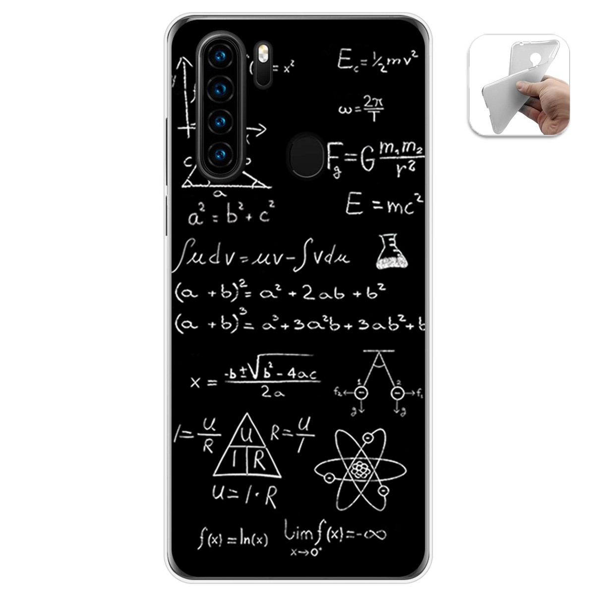 Funda Gel Tpu para Blackview A80 Pro diseño Formulas Dibujos