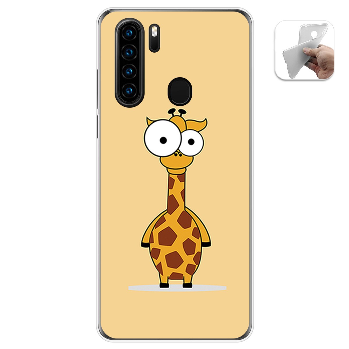 Funda Gel Tpu para Blackview A80 Pro diseño Jirafa Dibujos
