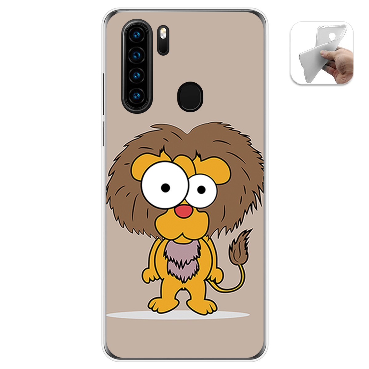 Funda Gel Tpu para Blackview A80 Pro diseño Leon Dibujos