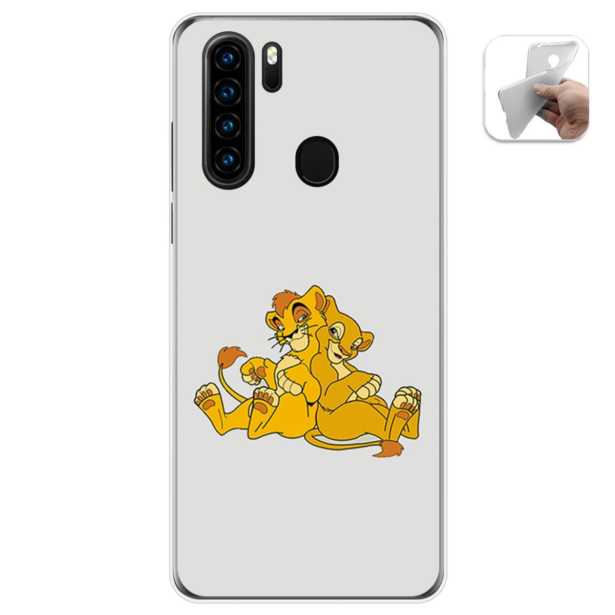Funda Gel Tpu para Blackview A80 Pro diseño Leones Dibujos