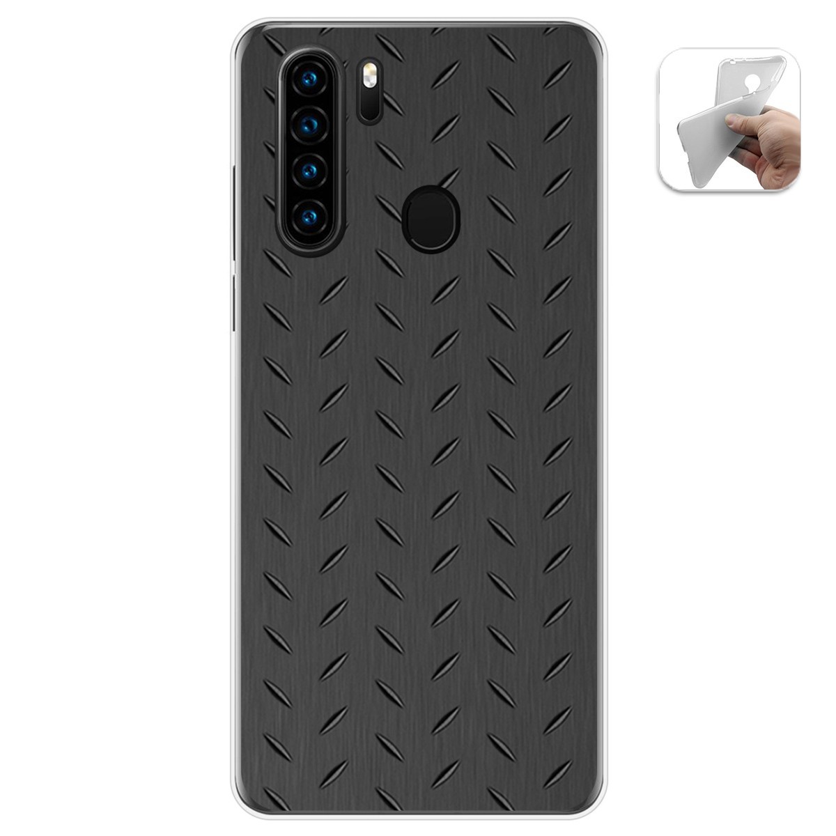 Funda Gel Tpu para Blackview A80 Pro diseño Metal Dibujos