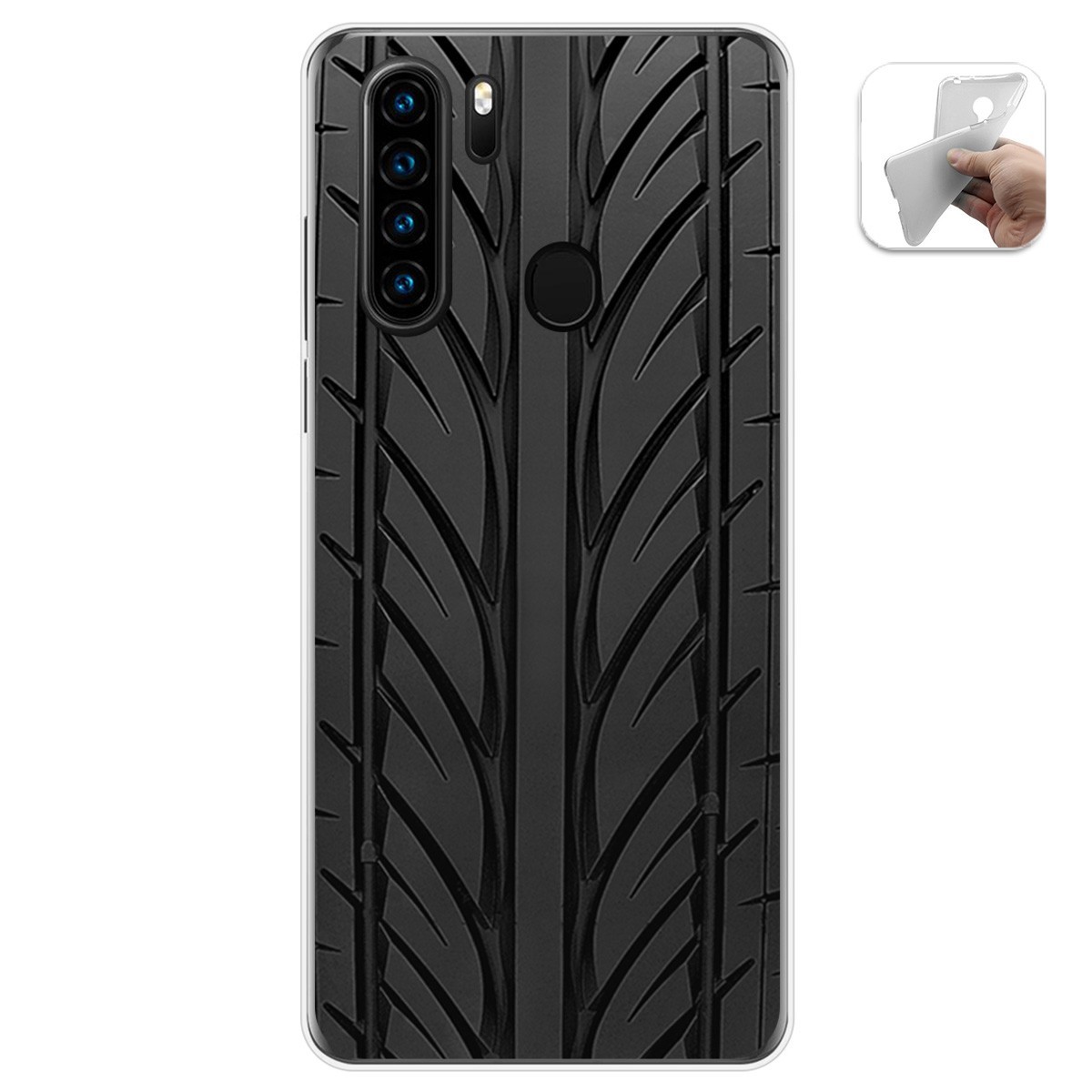 Funda Gel Tpu para Blackview A80 Pro diseño Neumatico Dibujos