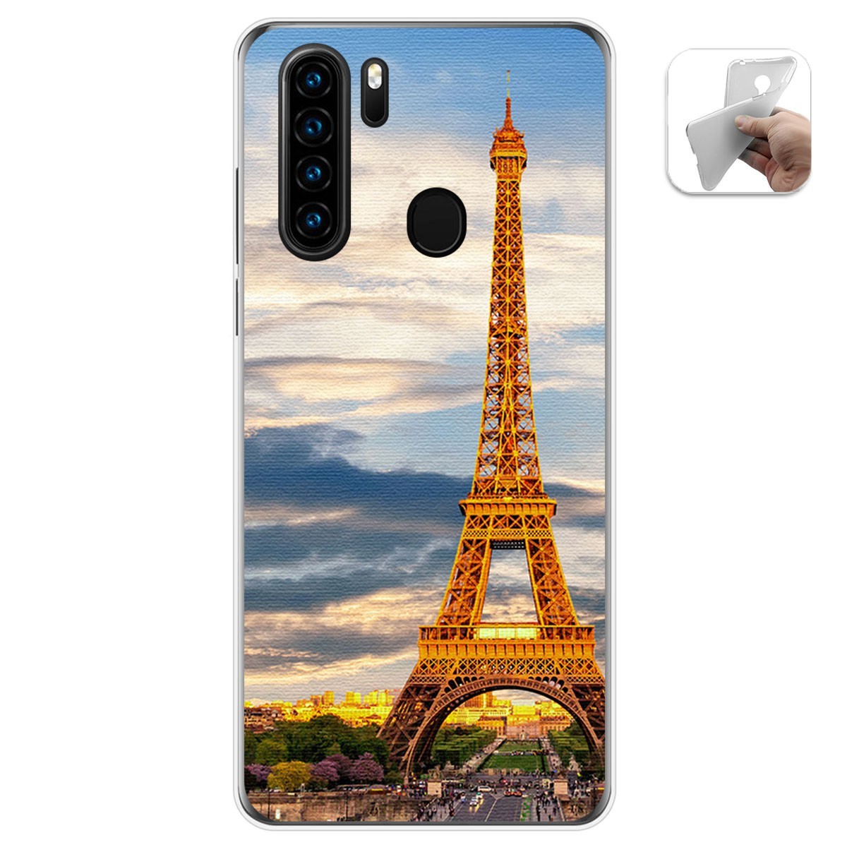 Funda Gel Tpu para Blackview A80 Pro diseño Paris Dibujos
