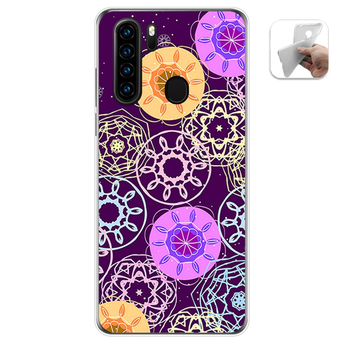 Funda Gel Tpu para Blackview A80 Pro diseño Radial Dibujos
