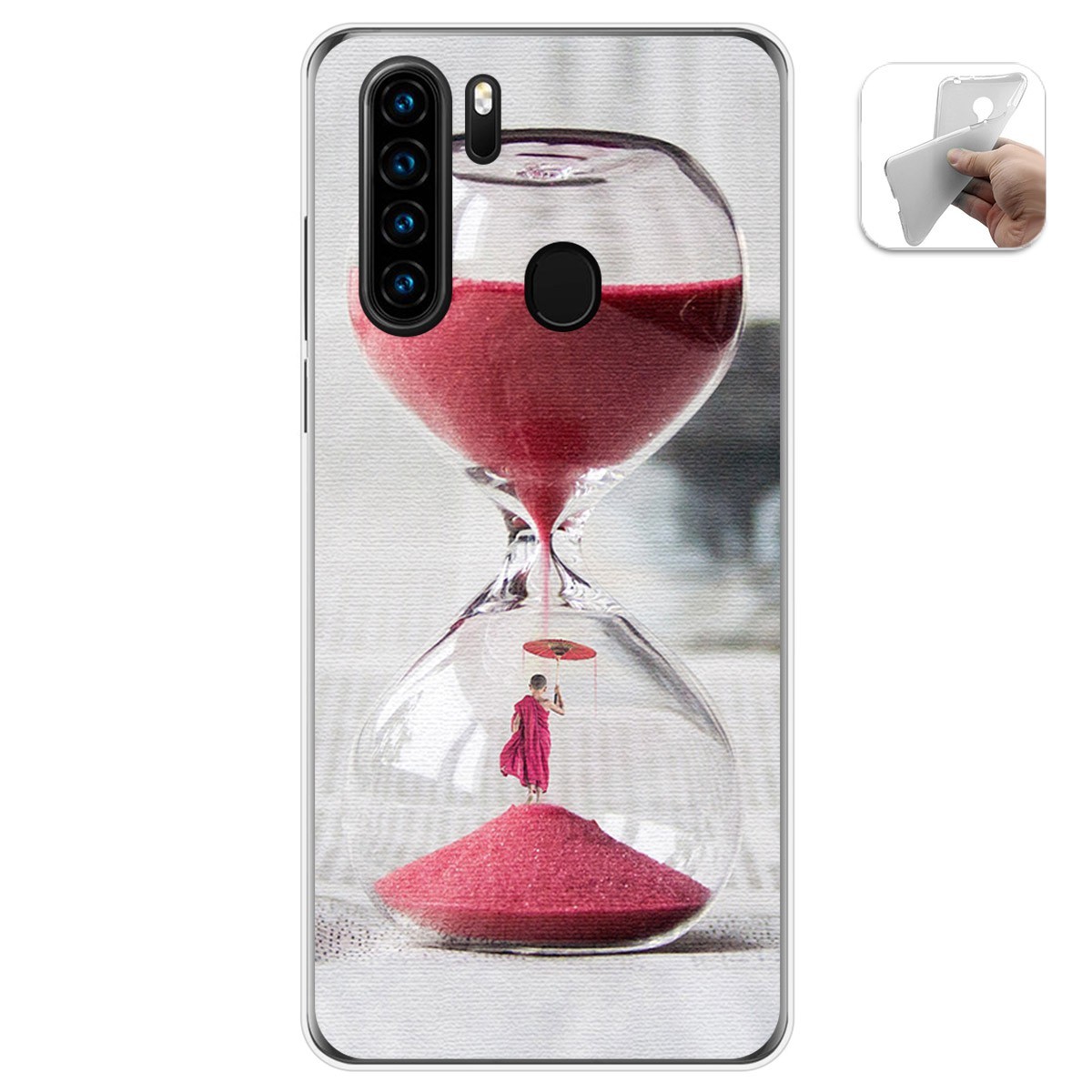 Funda Gel Tpu para Blackview A80 Pro diseño Reloj Dibujos