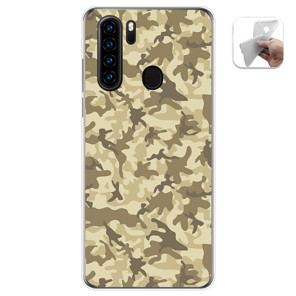 Funda Gel Tpu para Blackview A80 Pro diseño Sand Camuflaje Dibujos