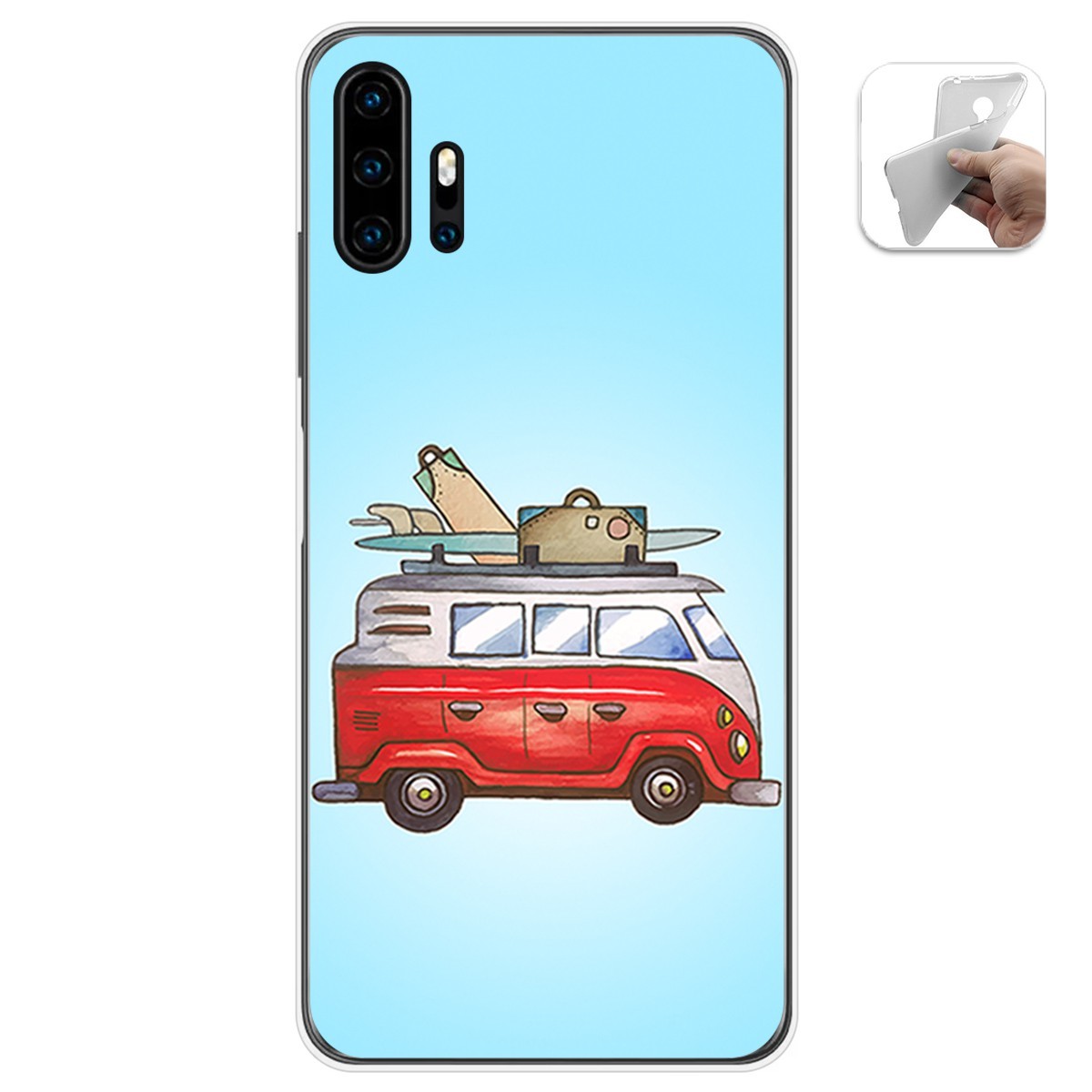 Funda Gel Tpu para Umidigi F2 diseño Furgoneta Dibujos