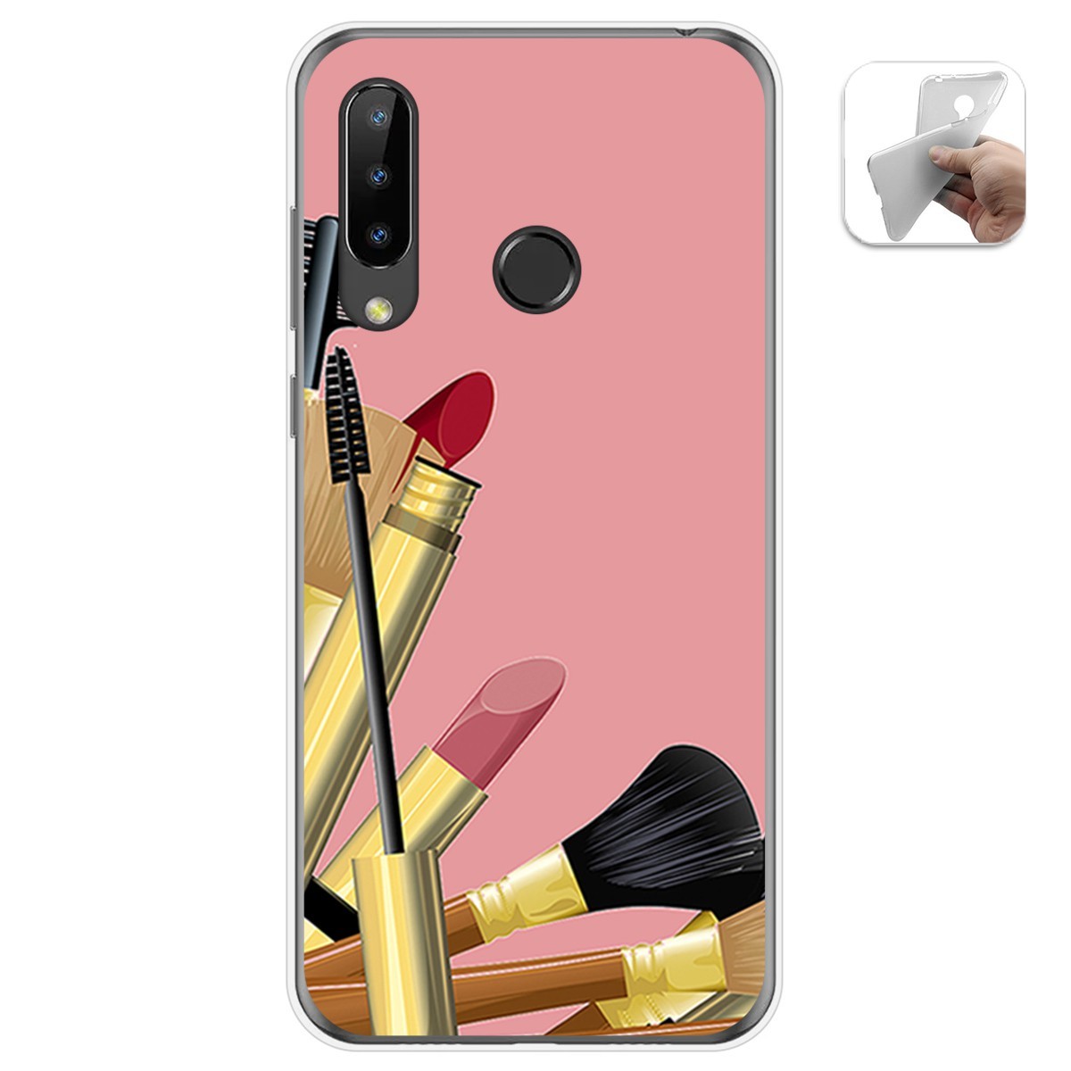 Funda Gel Tpu para Doogee N20 diseño Brochas Dibujos