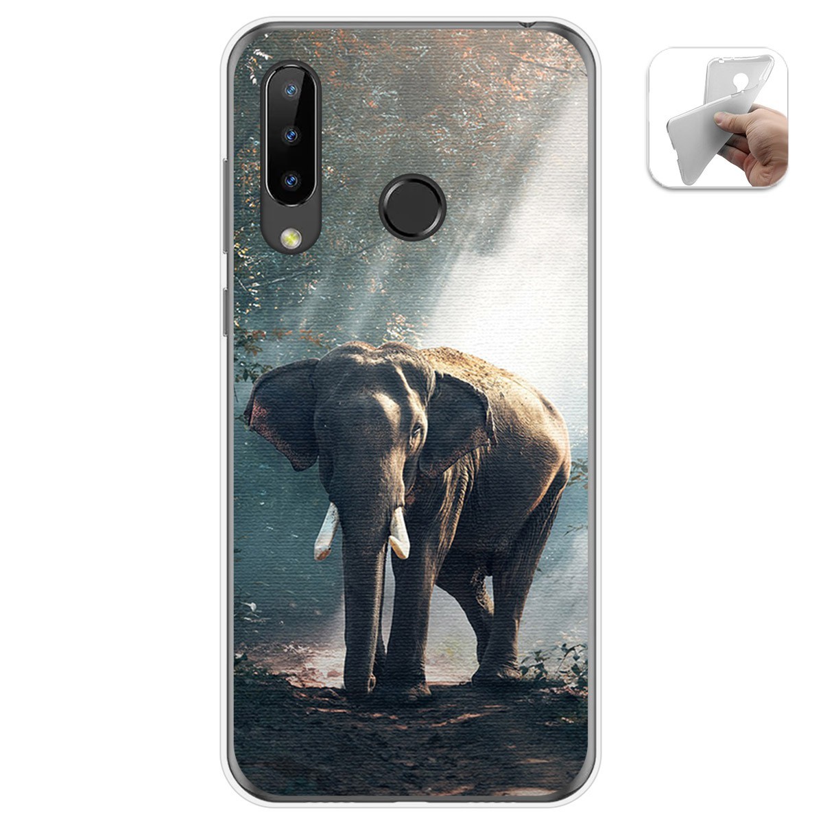 Funda Gel Tpu para Doogee N20 diseño Elefante Dibujos