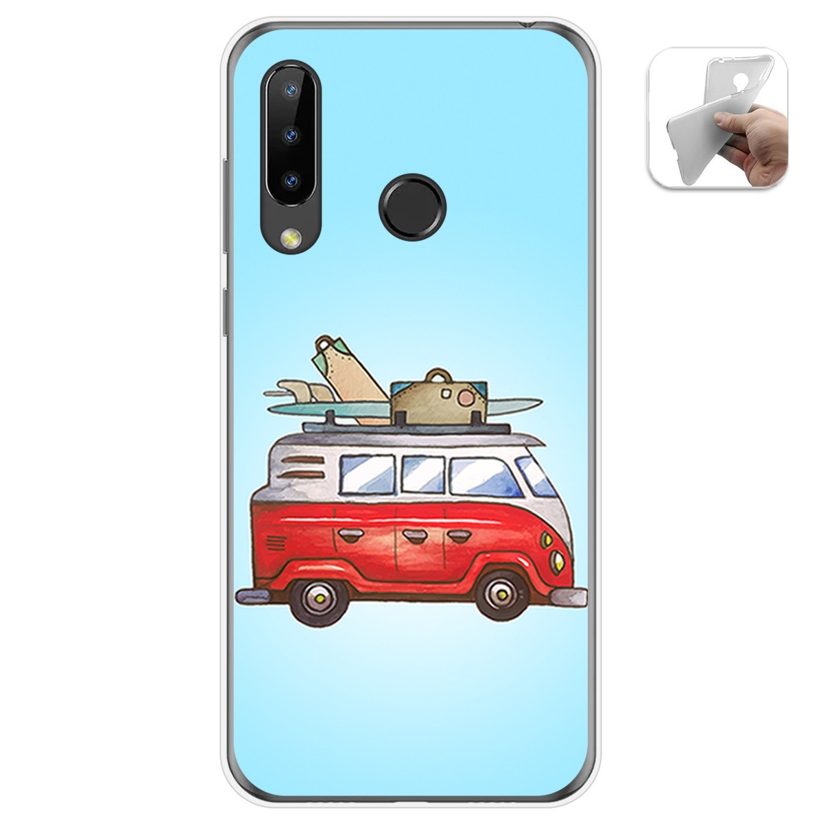 Funda Gel Tpu para Doogee N20 diseño Furgoneta Dibujos