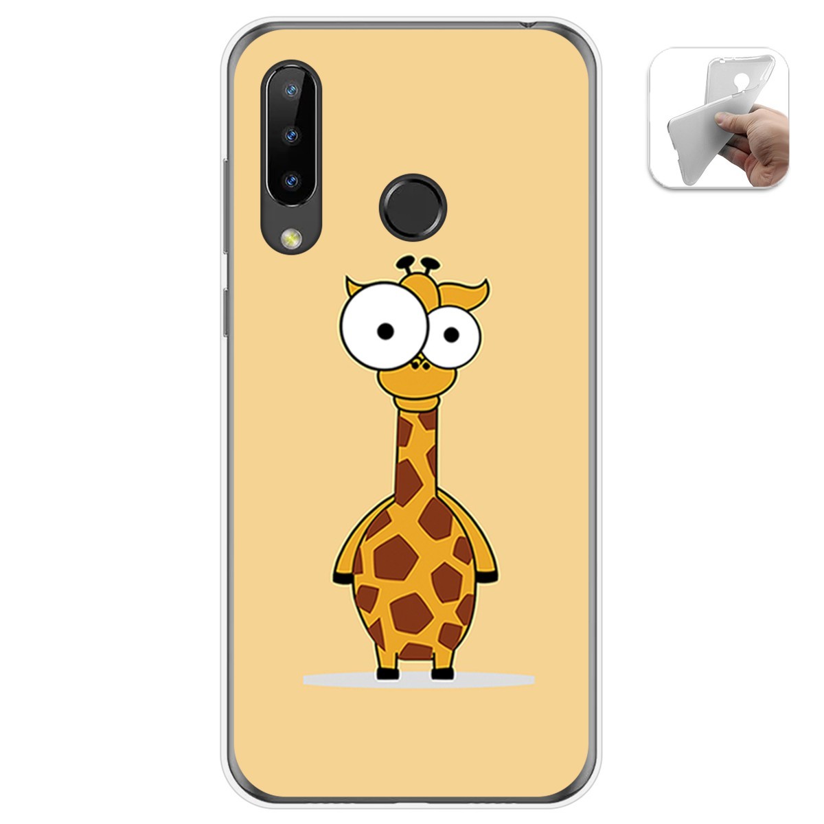 Funda Gel Tpu para Doogee N20 diseño Jirafa Dibujos