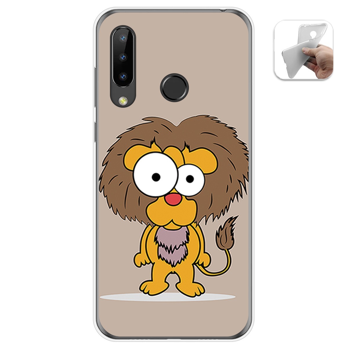 Funda Gel Tpu para Doogee N20 diseño Leon Dibujos