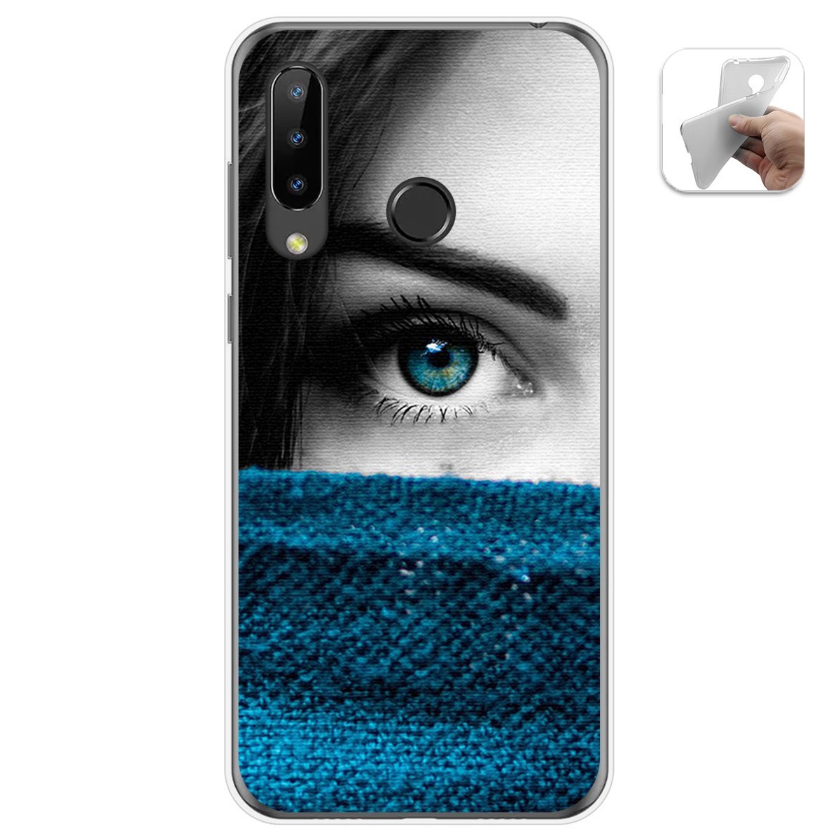 Funda Gel Tpu para Doogee N20 diseño Ojo Dibujos