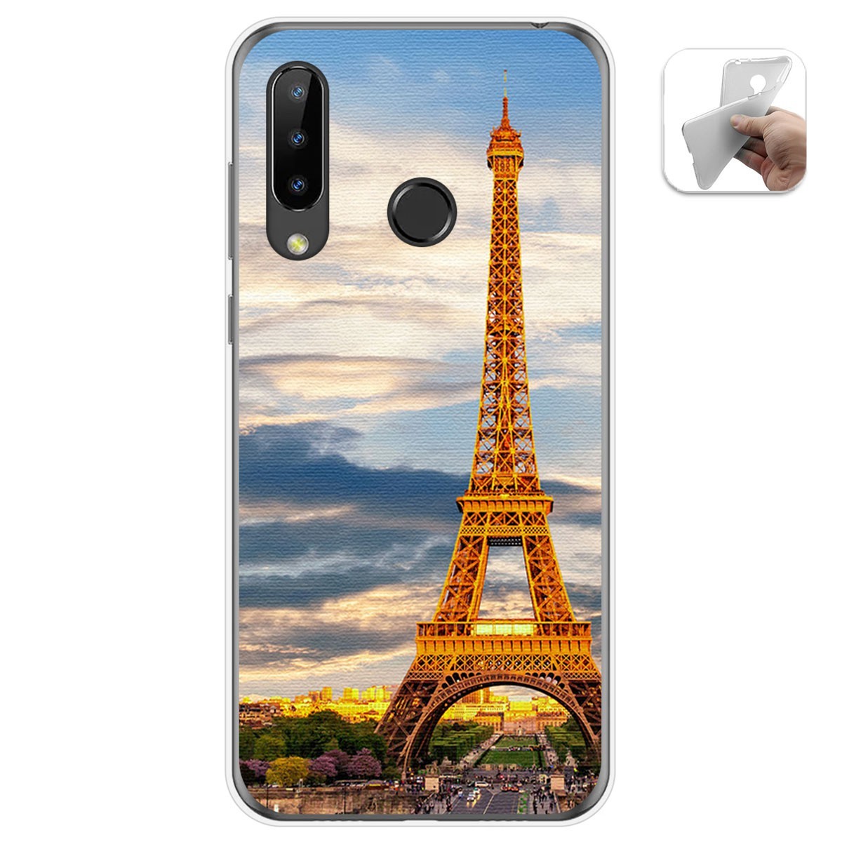 Funda Gel Tpu para Doogee N20 diseño Paris Dibujos