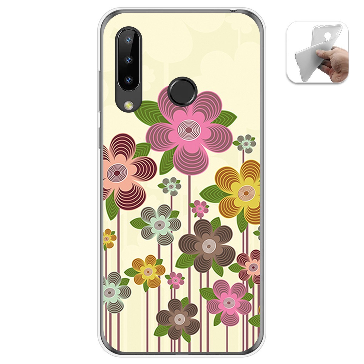 Funda Gel Tpu para Doogee N20 diseño Primavera En Flor Dibujos