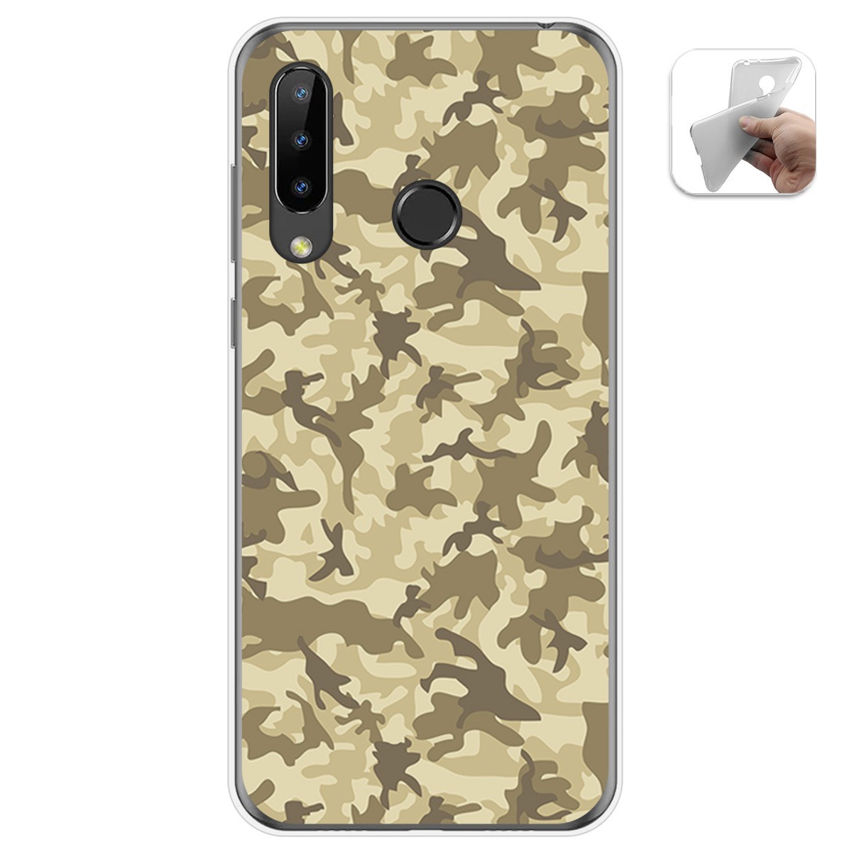 Funda Gel Tpu para Doogee N20 diseño Sand Camuflaje Dibujos