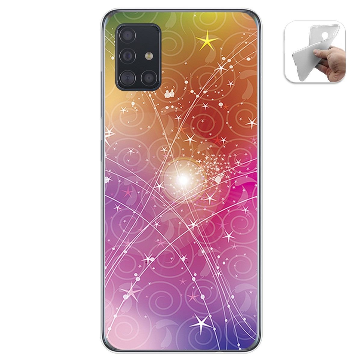 Funda Gel Tpu para Samsung Galaxy A51 diseño Abstracto Dibujos