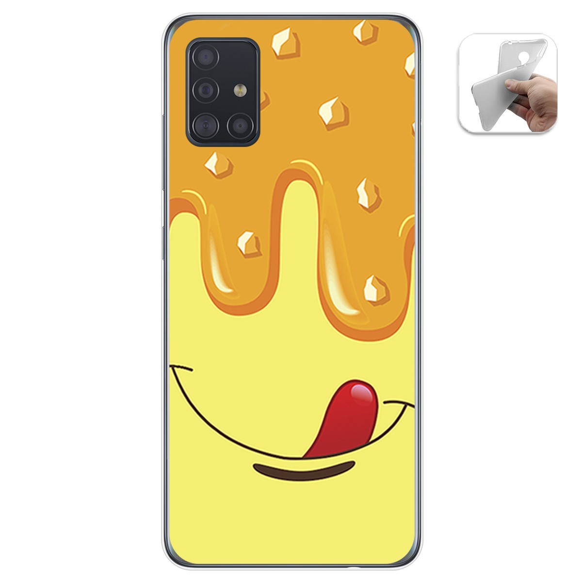 Funda Gel Tpu para Samsung Galaxy A51 diseño Helado Vainilla Dibujos