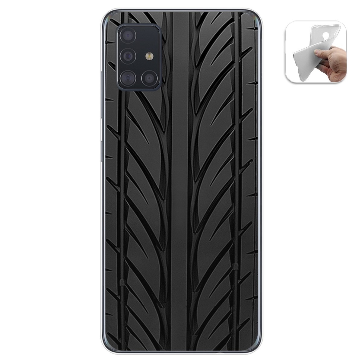 Funda Gel Tpu para Samsung Galaxy A51 diseño Neumatico Dibujos