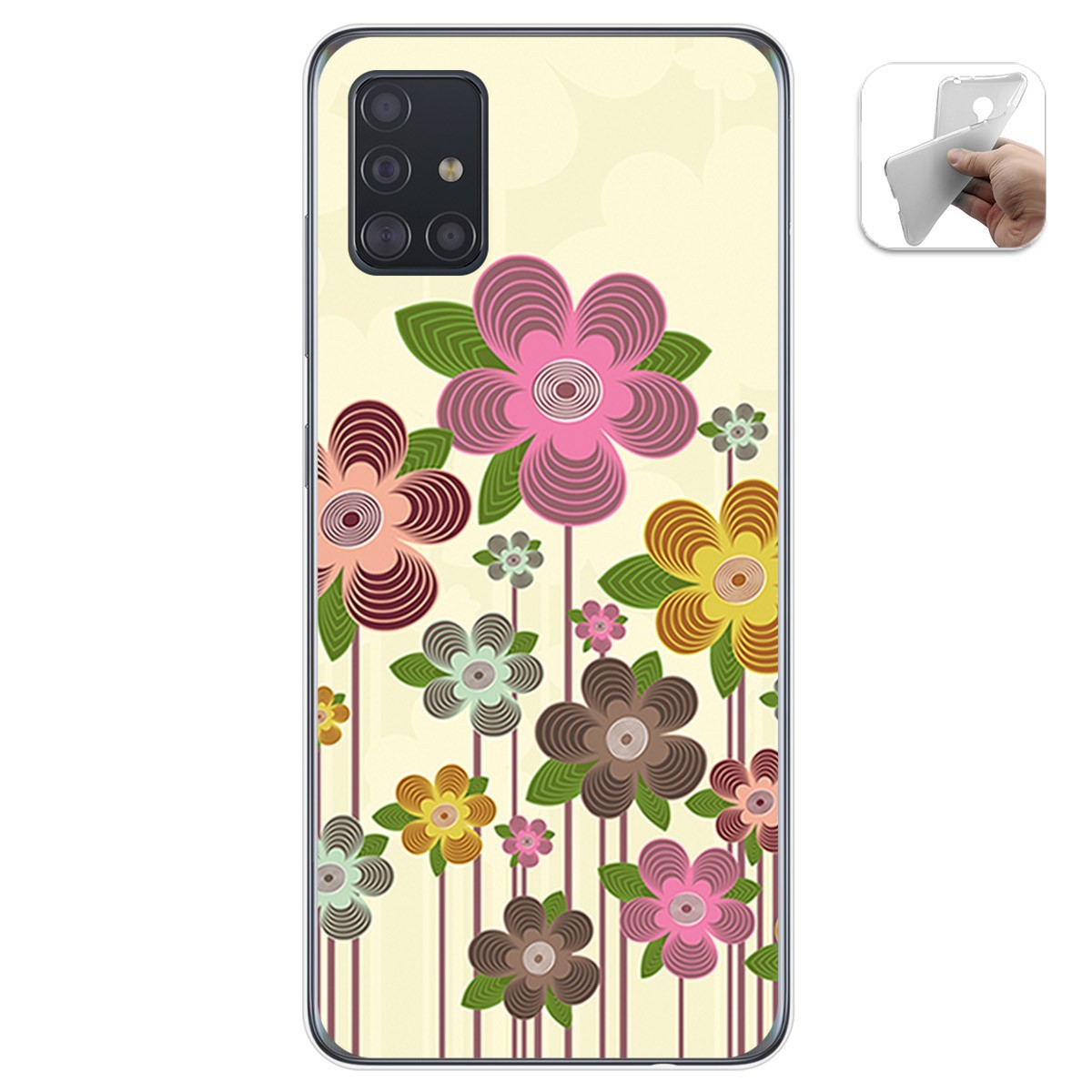 Funda Gel Tpu para Samsung Galaxy A51 diseño Primavera En Flor Dibujos