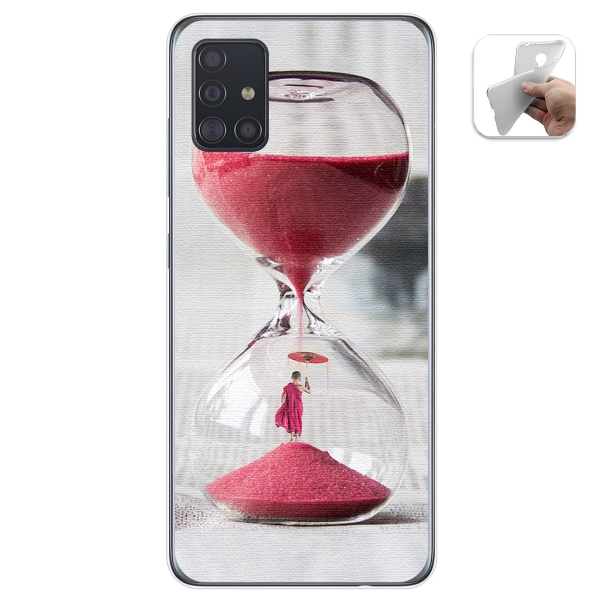 Funda Gel Tpu para Samsung Galaxy A51 diseño Reloj Dibujos