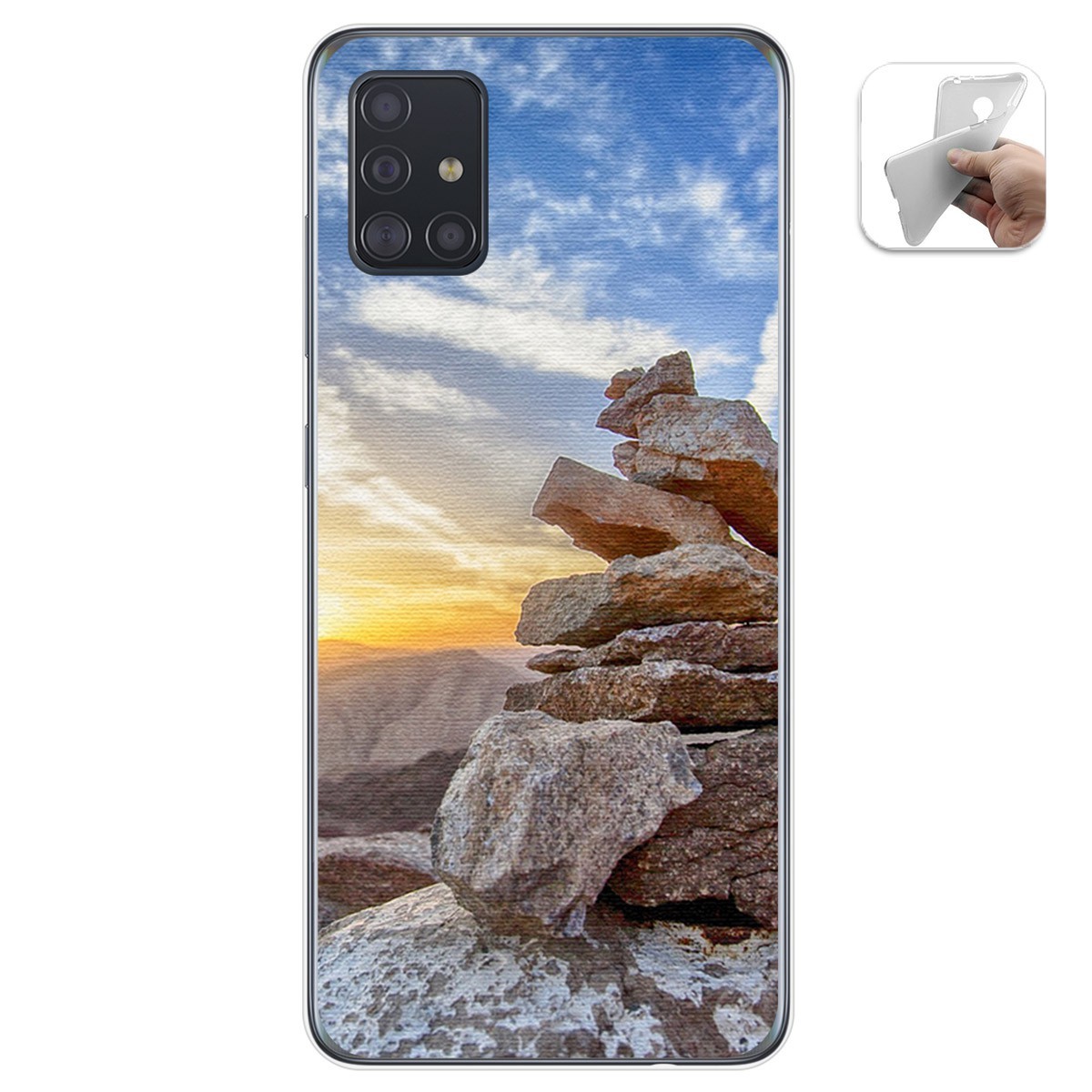 Funda Gel Tpu para Samsung Galaxy A51 diseño Sunset Dibujos