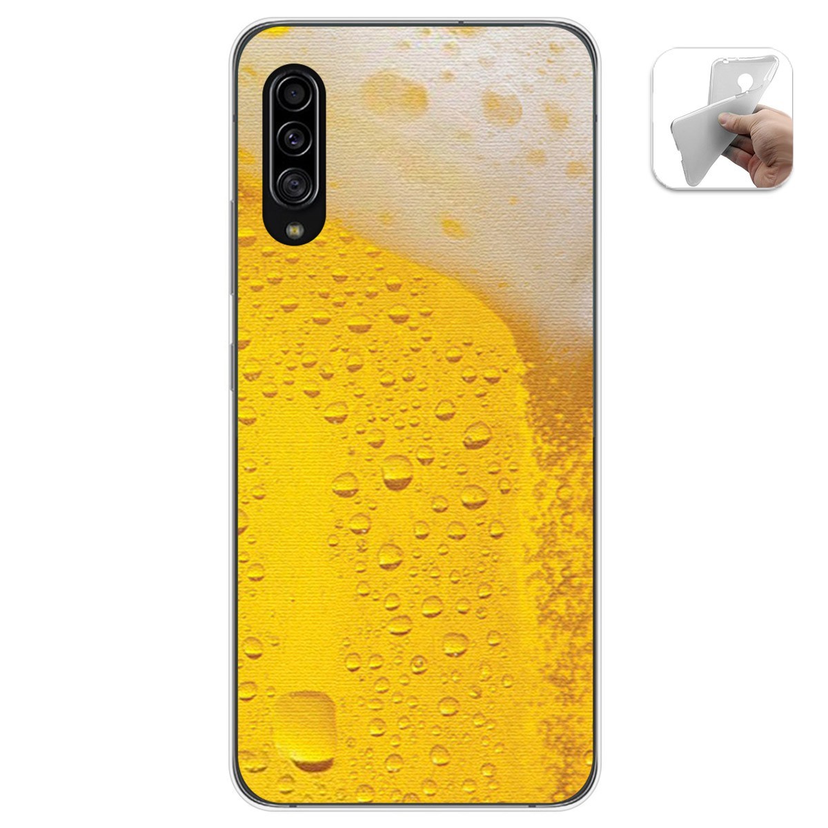 Funda Gel Tpu para Samsung Galaxy A90 5G diseño Cerveza Dibujos
