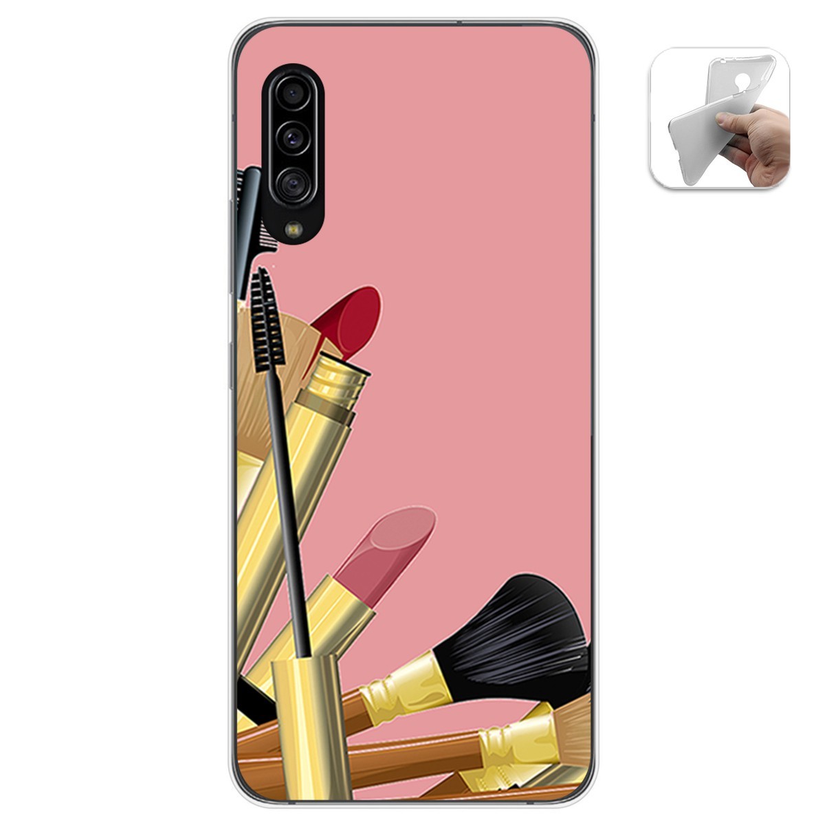 Funda Gel Tpu para Samsung Galaxy A90 5G diseño Brochas Dibujos