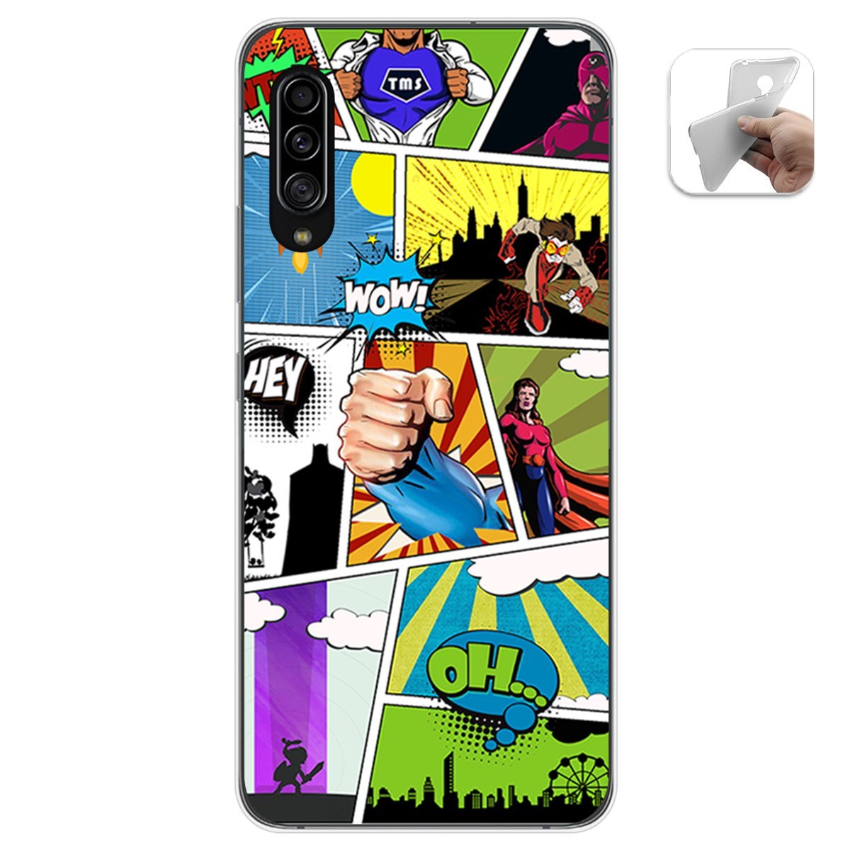 Funda Gel Tpu para Samsung Galaxy A90 5G diseño Comic Dibujos