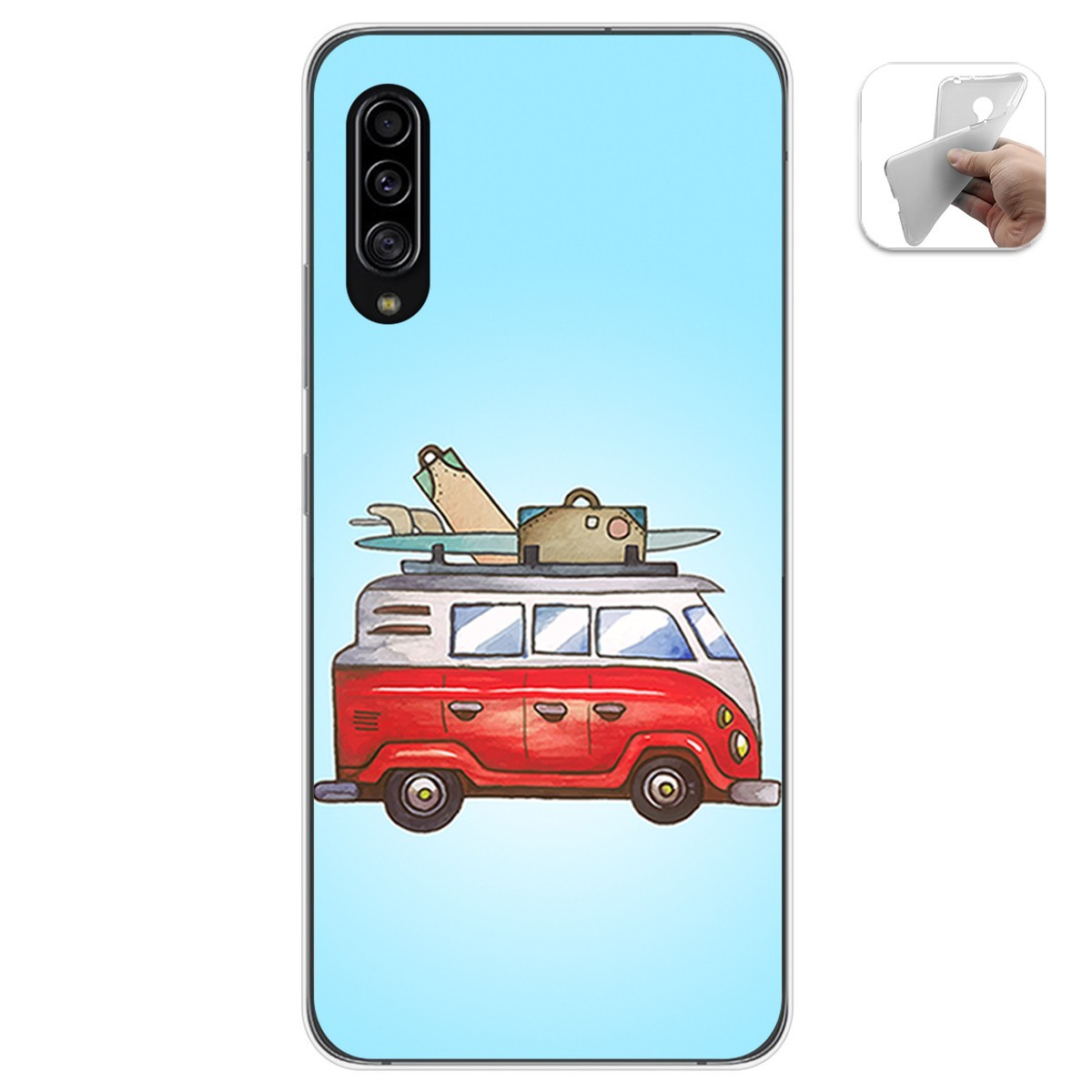 Funda Gel Tpu para Samsung Galaxy A90 5G diseño Furgoneta Dibujos