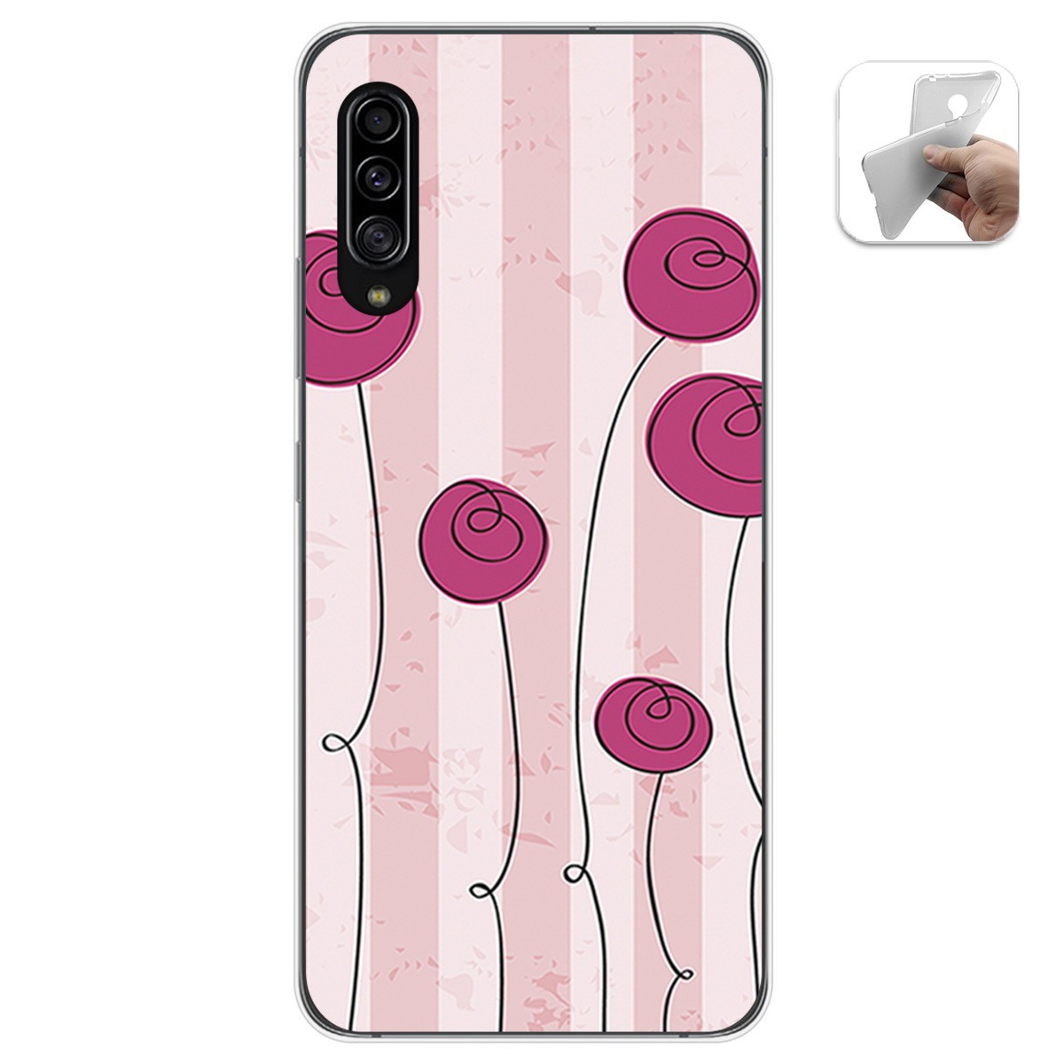 Funda Gel Tpu para Samsung Galaxy A90 5G diseño Flores Vintage Dibujos