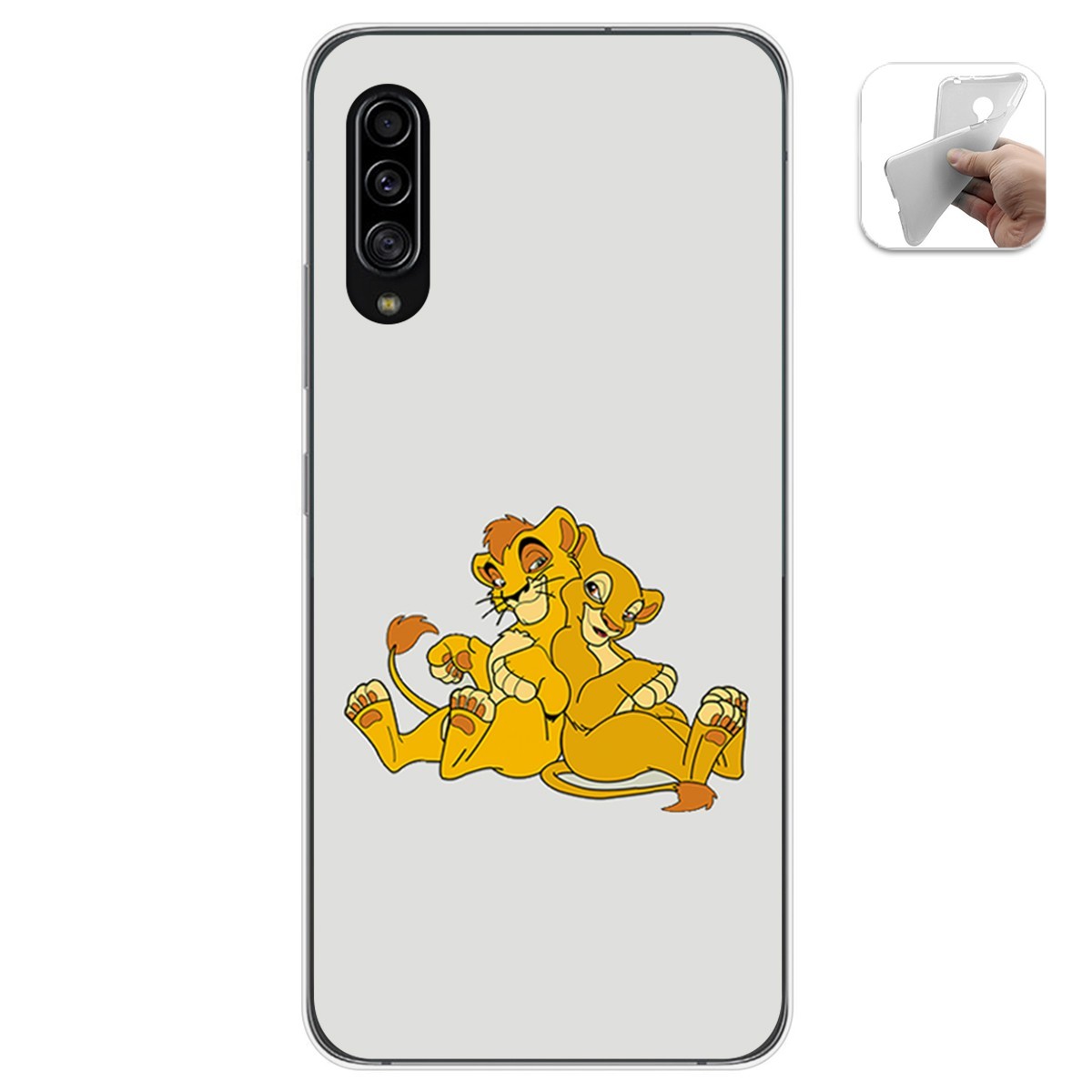 Funda Gel Tpu para Samsung Galaxy A90 5G diseño Leones Dibujos