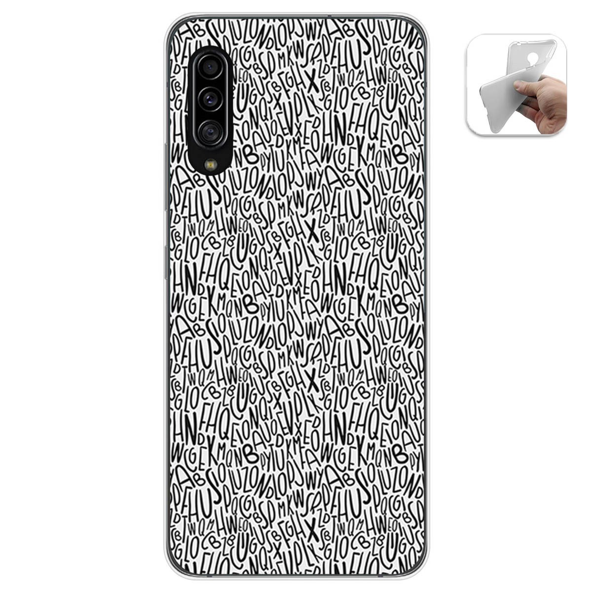 Funda Gel Tpu para Samsung Galaxy A90 5G diseño Letras Dibujos