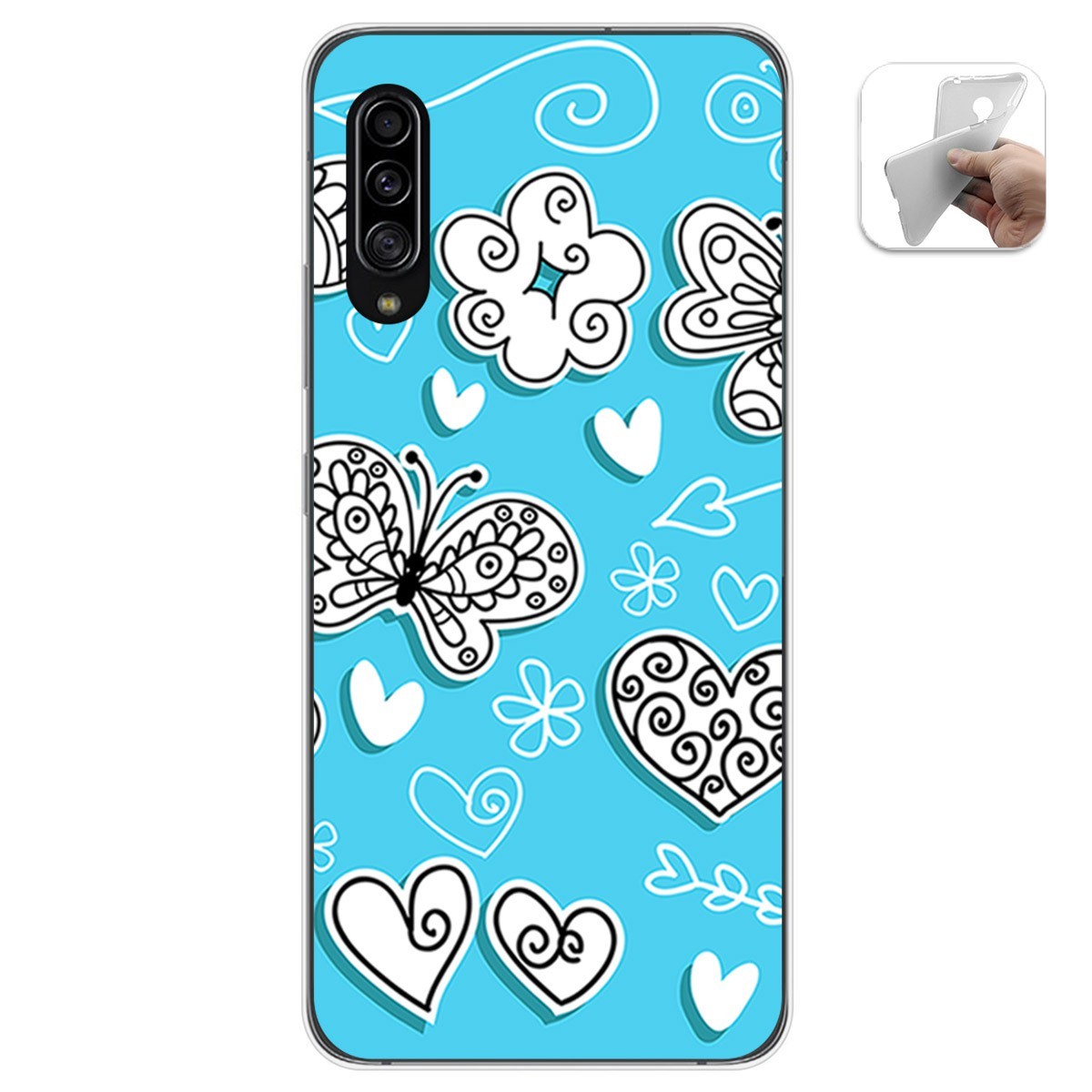 Funda Gel Tpu para Samsung Galaxy A90 5G diseño Mariposas Dibujos